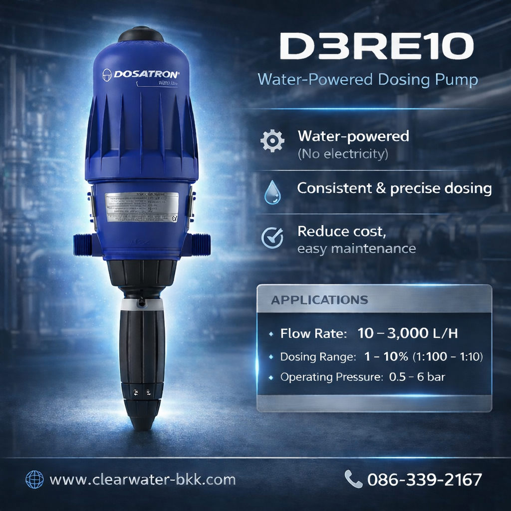 ปั๊มดูดสารเคมี DOSATRON PUMP รุ่น D3RE10VF