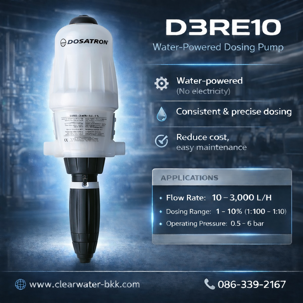 ปั๊มดูดสารเคมี DOSATRON PUMP รุ่น D3RE10P