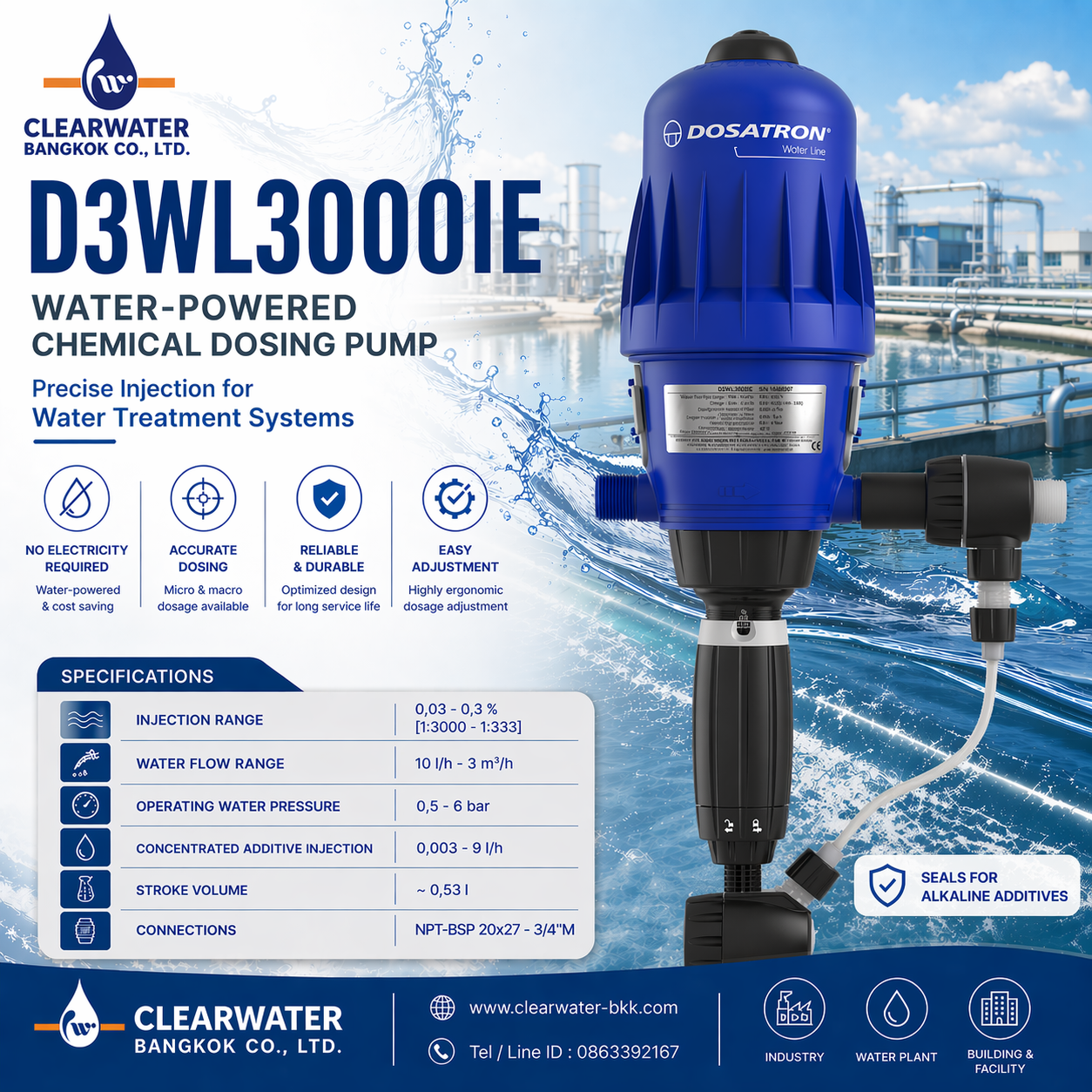 DOSATRON PUMP รุ่น D3WL3000