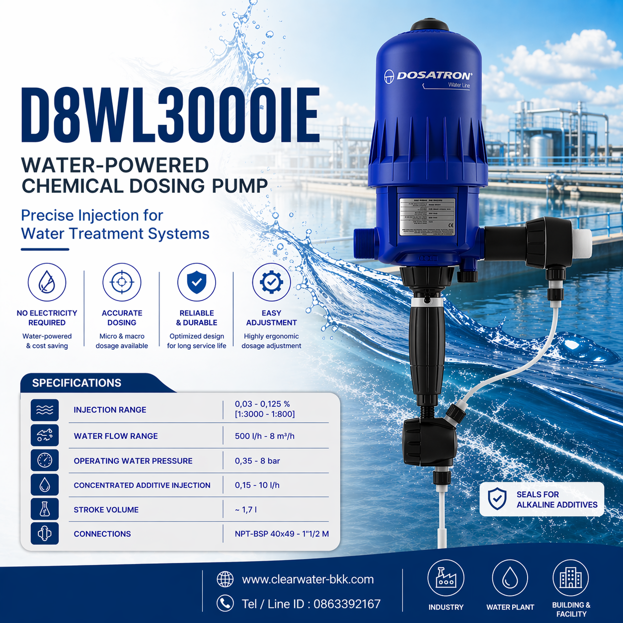 DOSATRON PUMP รุ่น D8WL3000IEAF